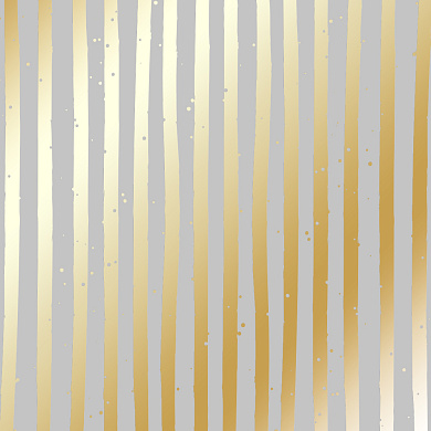 лист односторонней бумаги с фольгированием, дизайн golden stripes gray, 30,5см х 30,5 см