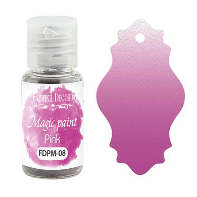 сухая краска magic paint розовый 15мл фабрика декору