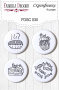 Set of 4pcs flair buttons for scrabooking #030