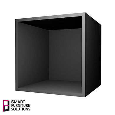  Секция мебельная, куб 400мм х 400мм х 400мм, корпус Черный, Задняя панель MDF