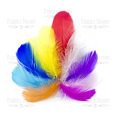 набор перьев мини "разноцветные"