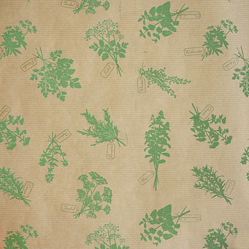 Arkusz kraft papieru z wzorem "Pęczek zieleni"