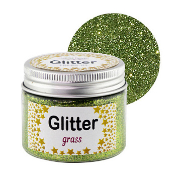 Glitter, Farbe Gras, 50 ml