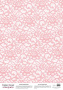 Arkusz kalki z nadrukiem, Deco Vellum, format A3 (11,7" х 16,5"), "Różowa koronka"